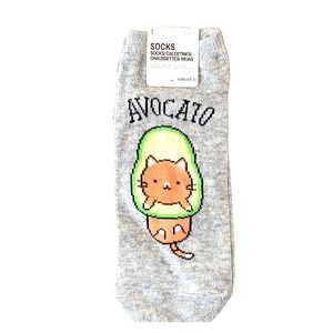 Cat avocado socks - one size